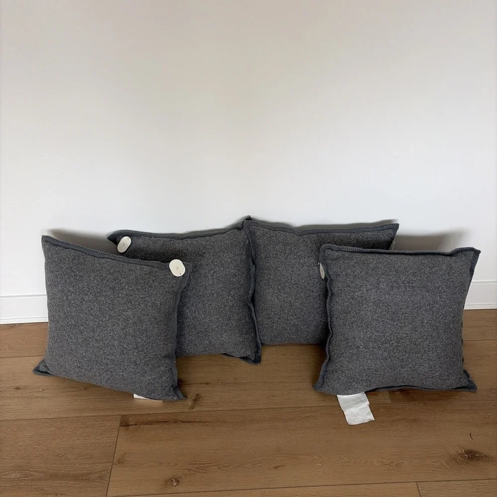 Threshold The Cozy Collection Faux Cashmere Knit Throw‎ Pillow - Gray Set Of 4!